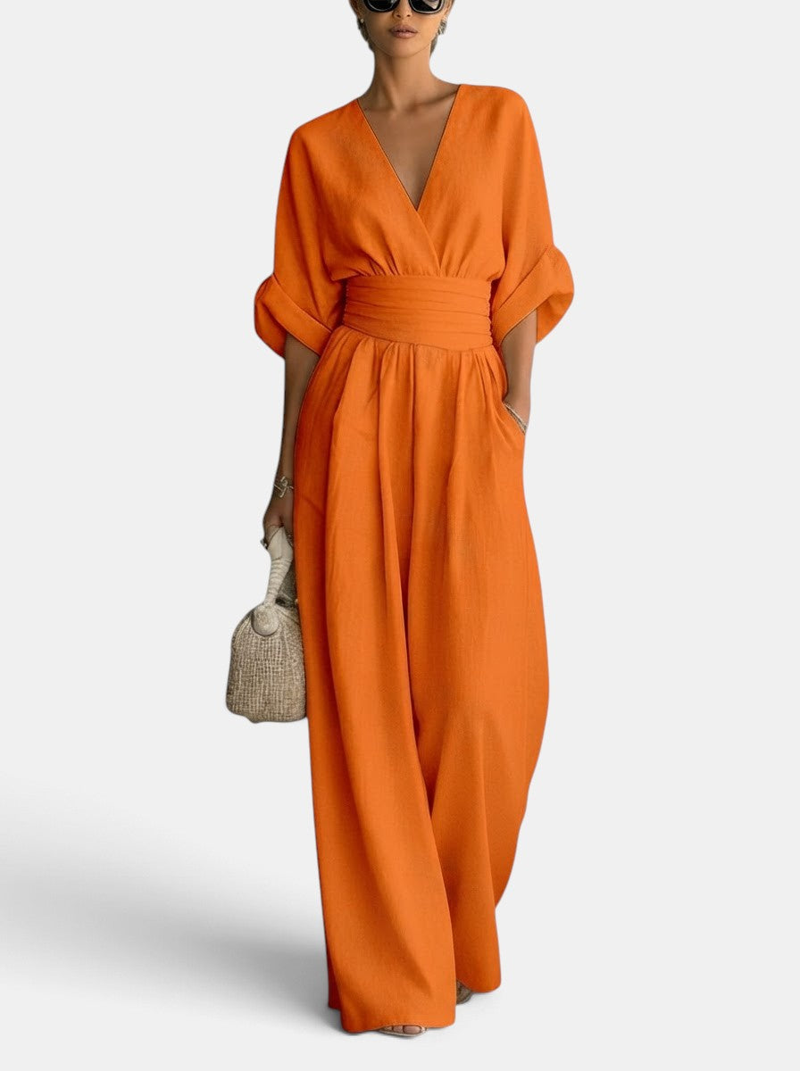 Mono Elegante Mujer Premium – Mono Largo con Escote en V