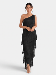 Vestido Mujer Fiesta Flecos