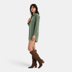 Botas Altas Mujer de Ante - Calzado Elegante hasta la Rodilla