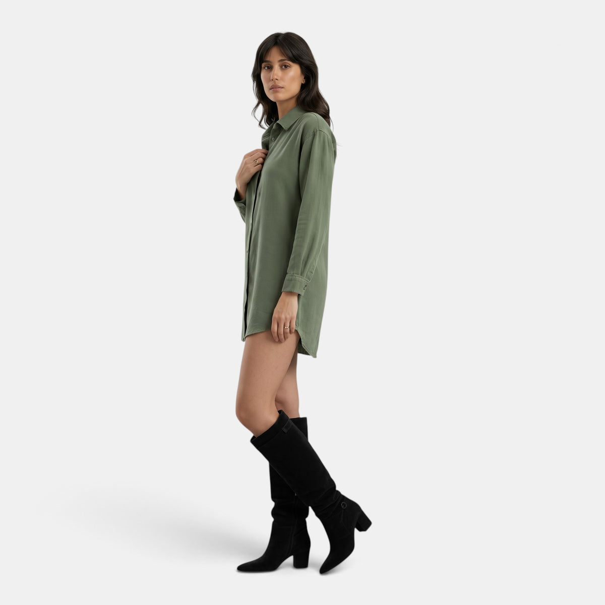 Botas Altas Mujer de Ante - Calzado Elegante hasta la Rodilla