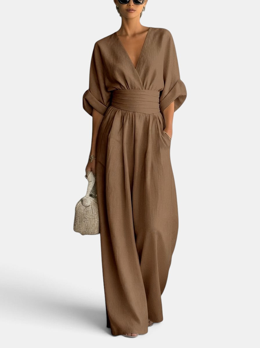 Mono Elegante Mujer Premium – Mono Largo con Escote en V