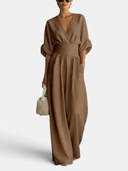 Mono Elegante Mujer Premium – Mono Largo con Escote en V