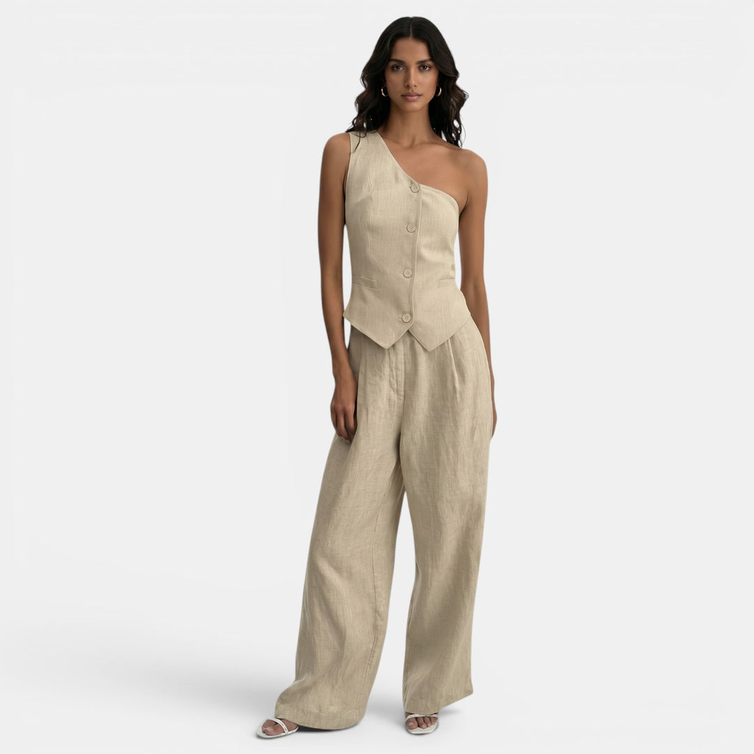 Conjunto Chaleco y Pantalón Lino