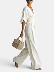 Mono Elegante Mujer Premium – Mono Largo con Escote en V