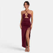 Women's Halter Neck Maxi Dress for Summer