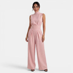 Women's Cotton Linen Sleeveless Set - Top and Pants 2-Piece Outfit