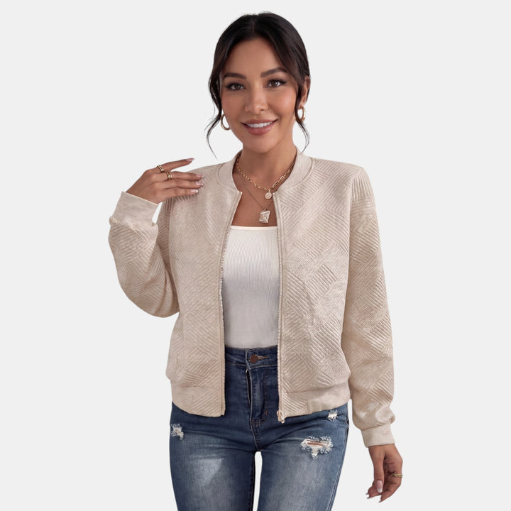 Chaqueta Mujer Entretiempo con Cremallera y Bolsillos