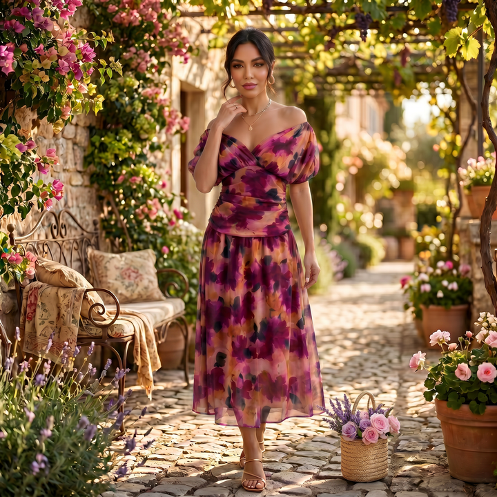 Vestido Midi Floral Verano
