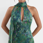 Vestido Largo Halter Mujer Elegante
