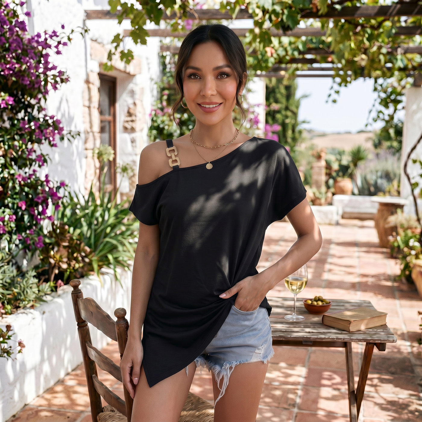 Blusa Mujer Hombros Descubiertos