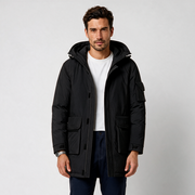 Parka Hombre de Lana de Cordero con Capucha