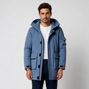 Parka Hombre de Lana de Cordero con Capucha