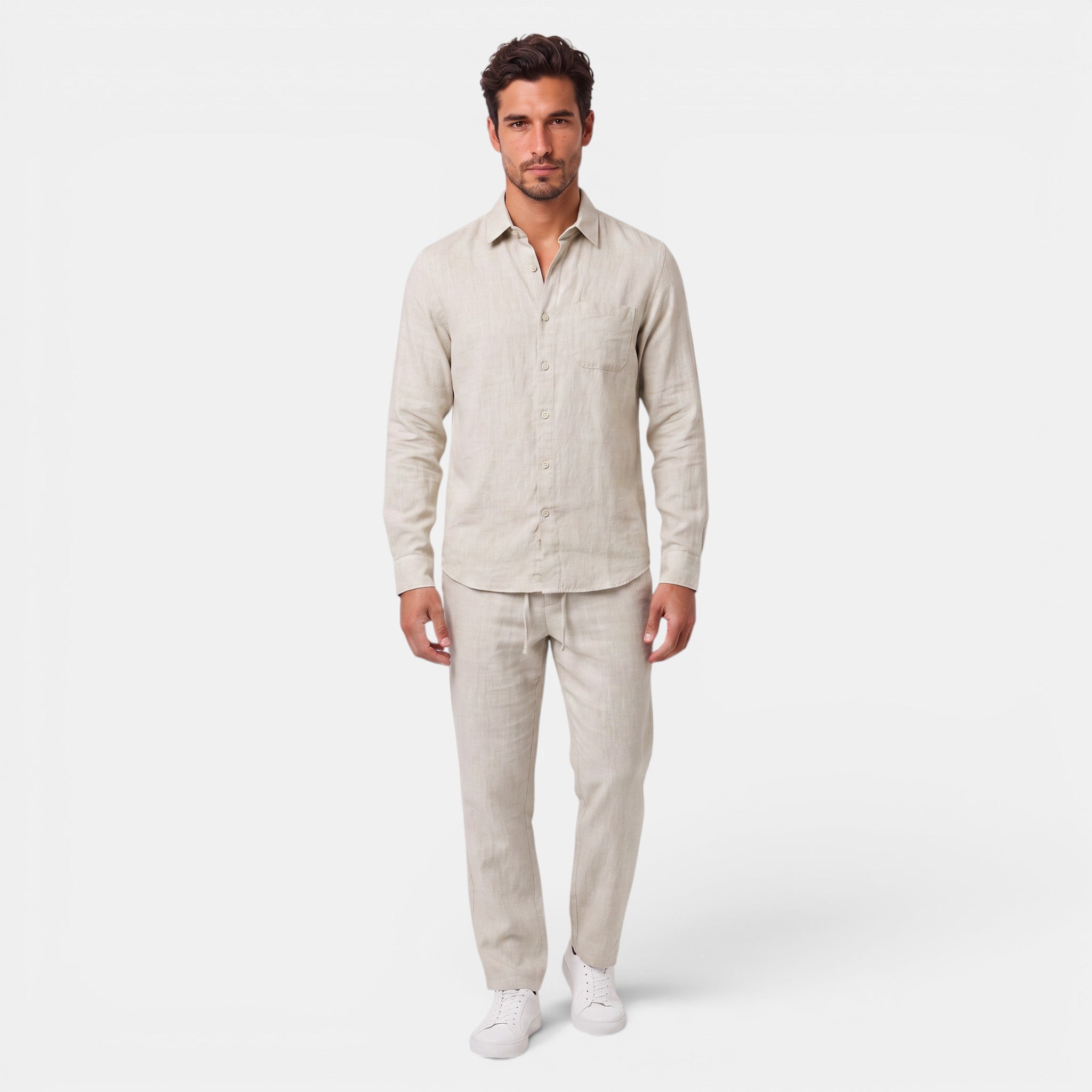 Men's Premium Linen Set – Breathable Summer Outfit