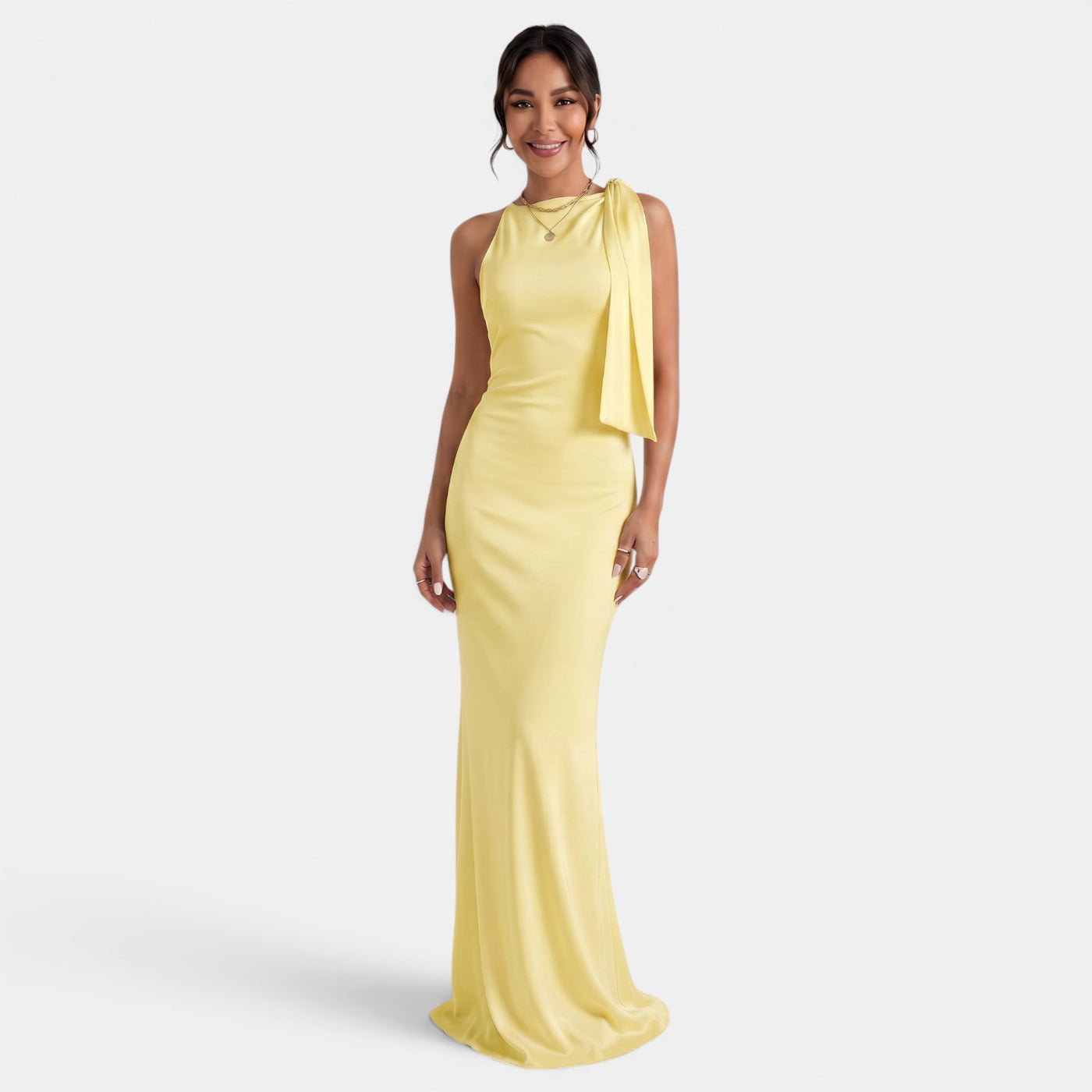 Vestido Largo Mujer Un Hombro
