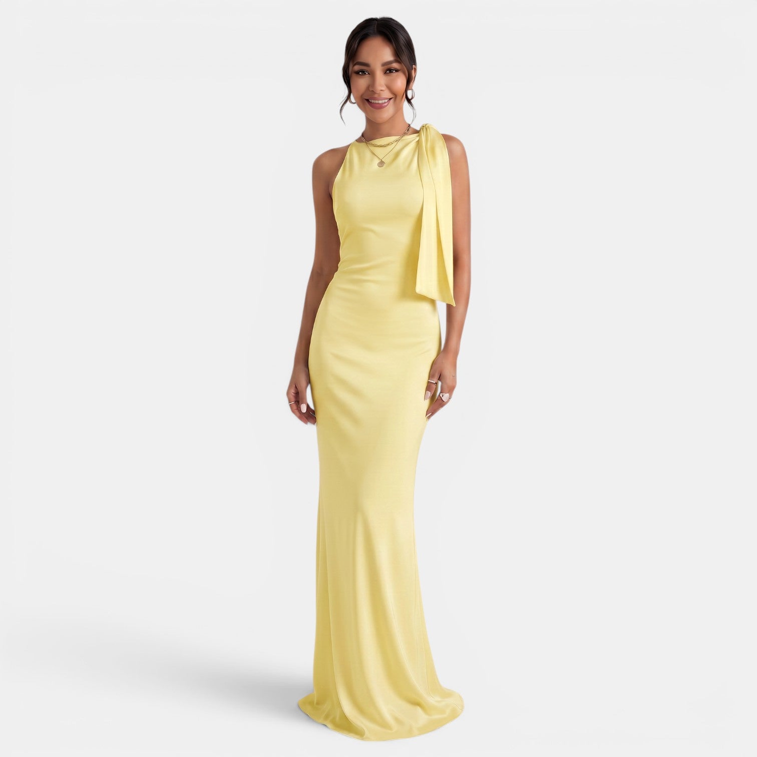 Women's One-Shoulder Maxi Dress
