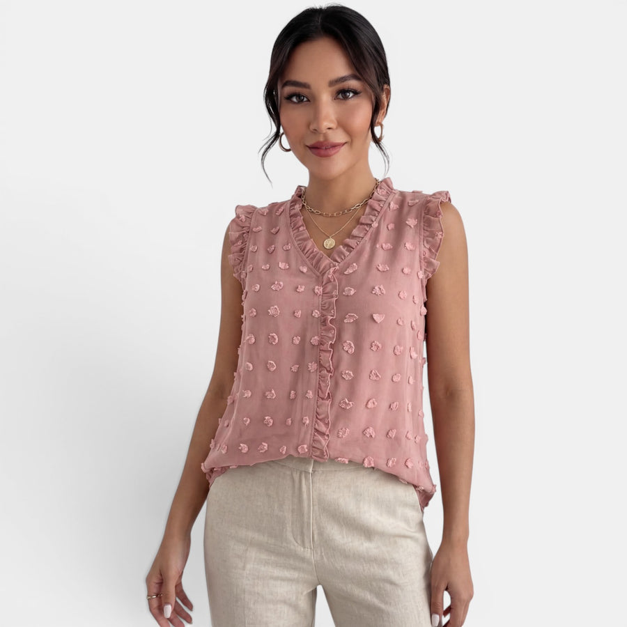 Blusa Mujer Volantes Elegante