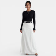 White Long Summer Skirt