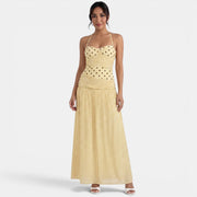 Women's Polka Dot Maxi Dress