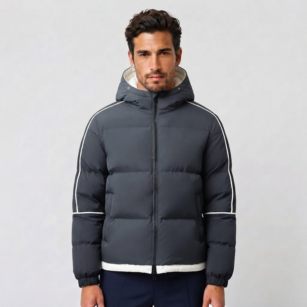 Parka Hombre Acolchado con Capucha
