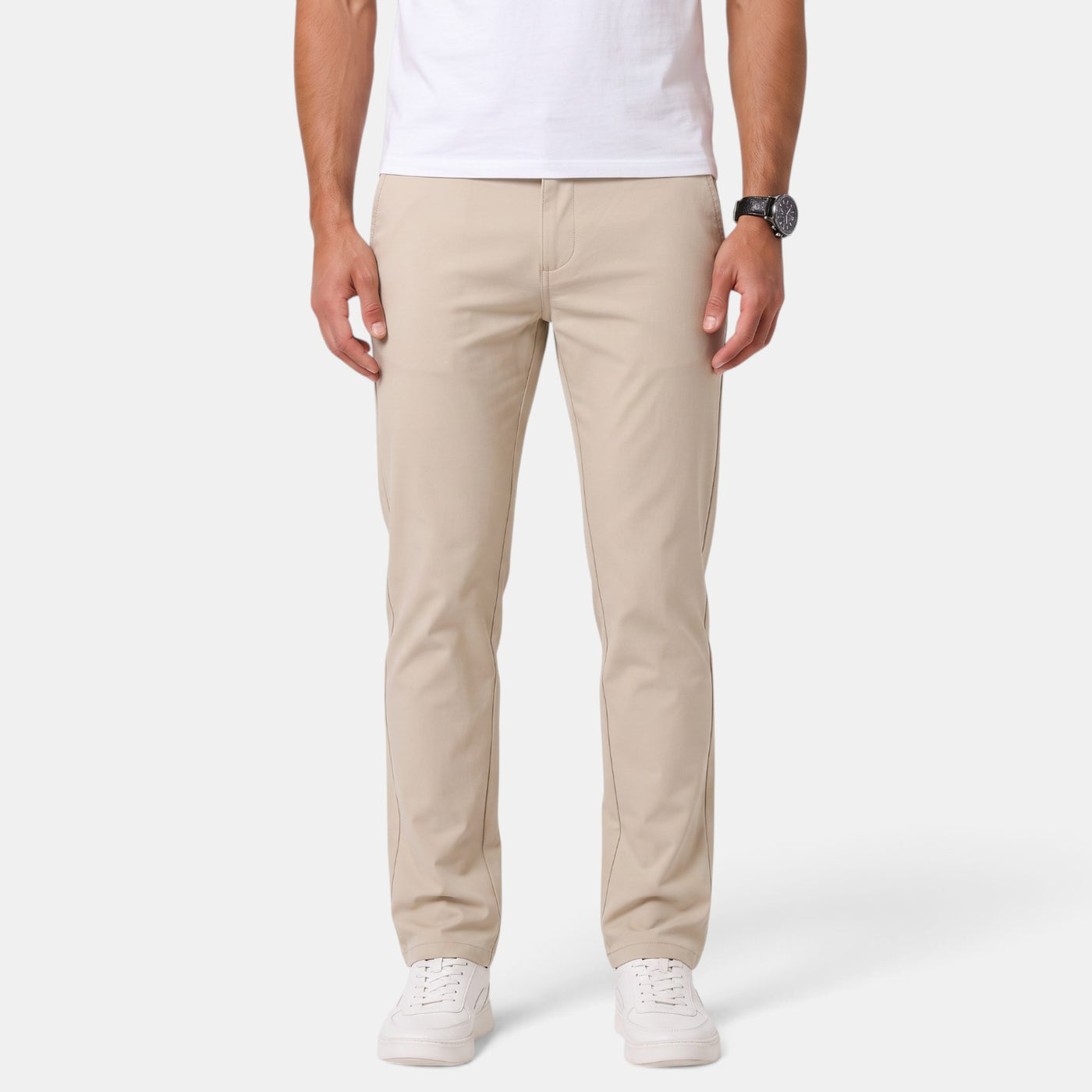 Pantalón Hombre Slim Fit Elástico Corte Recto Casual Elegante