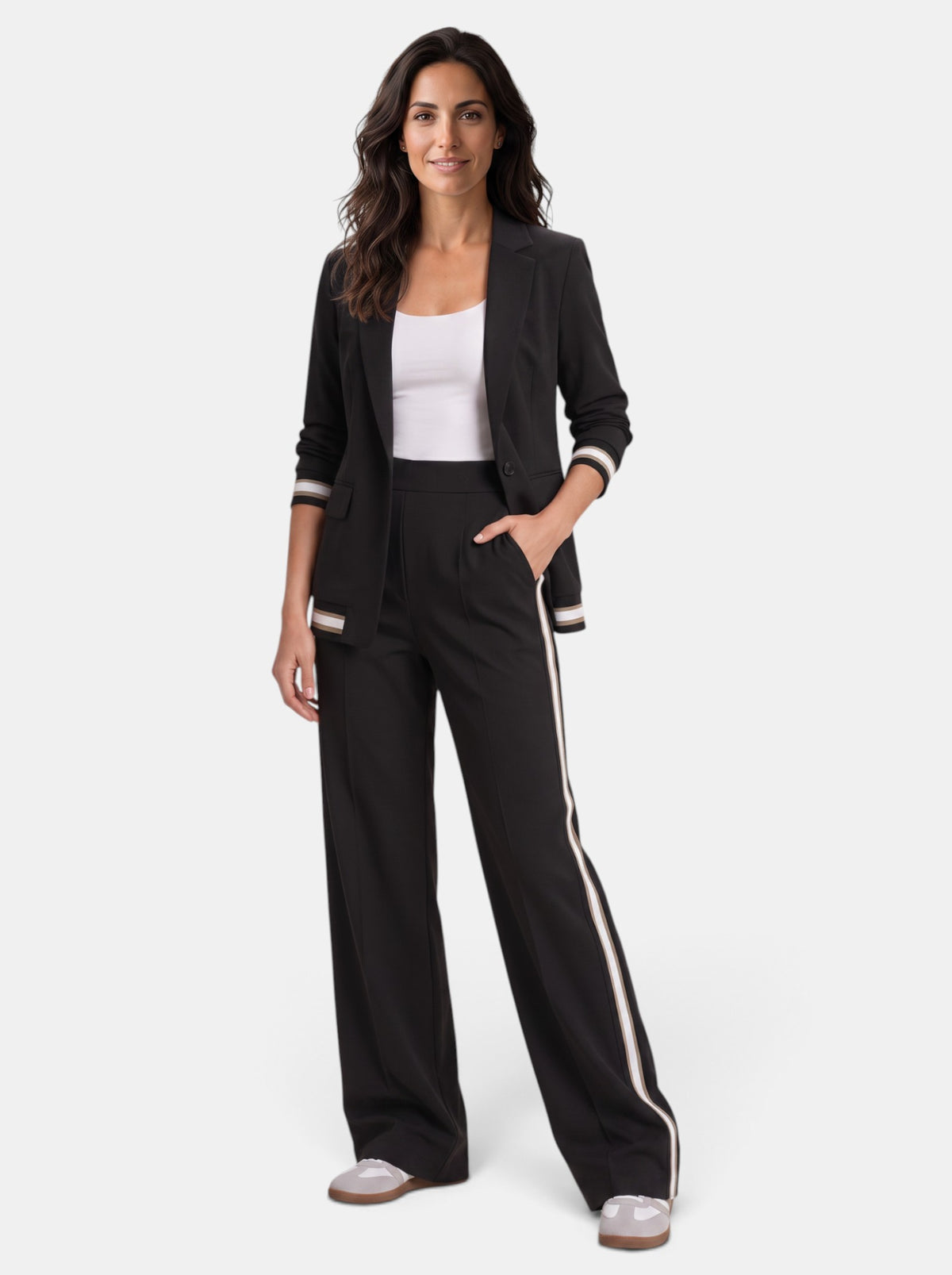 Conjunto Mujer Blazer Pantalón Ancho
