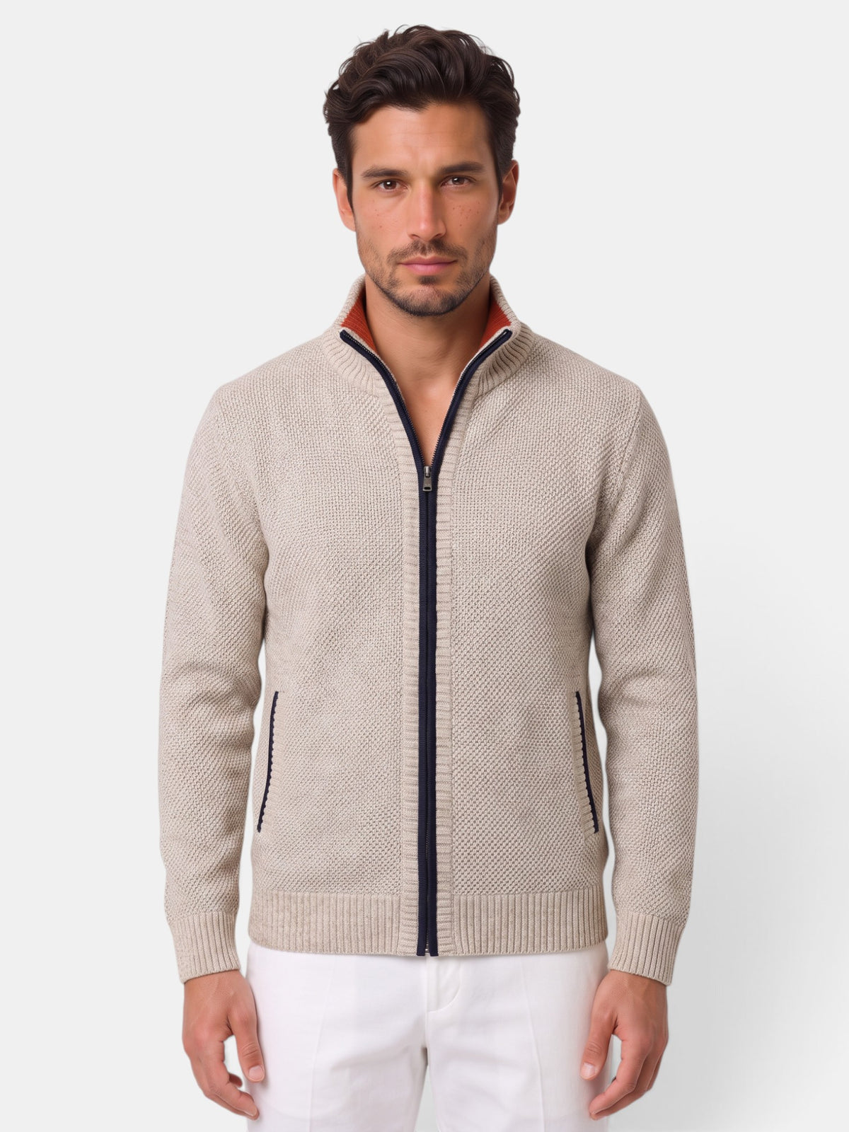 Men's Brushed Knit Winter Sweater