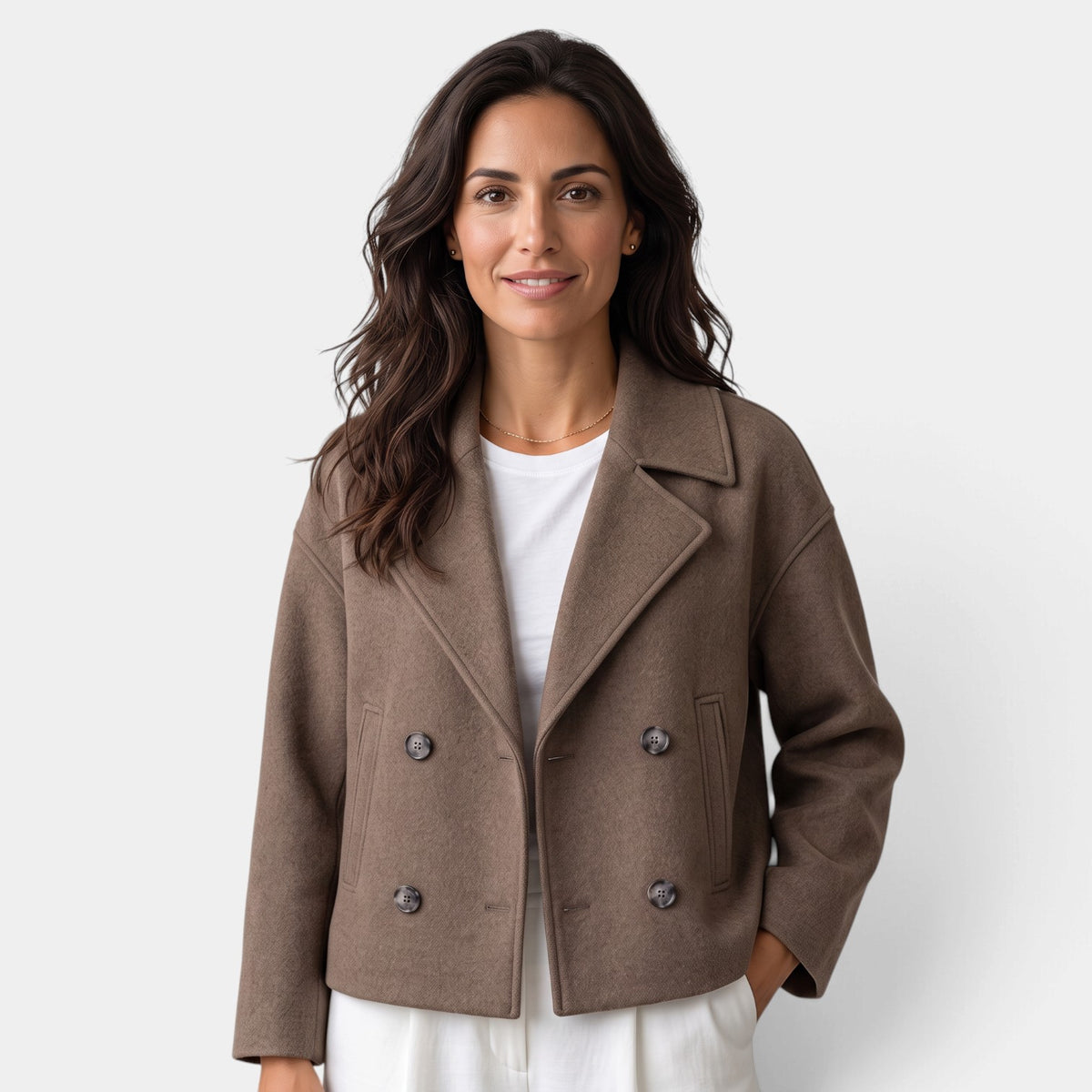 Chaqueta Mujer Entallada Minimalista de Estructura Moderna