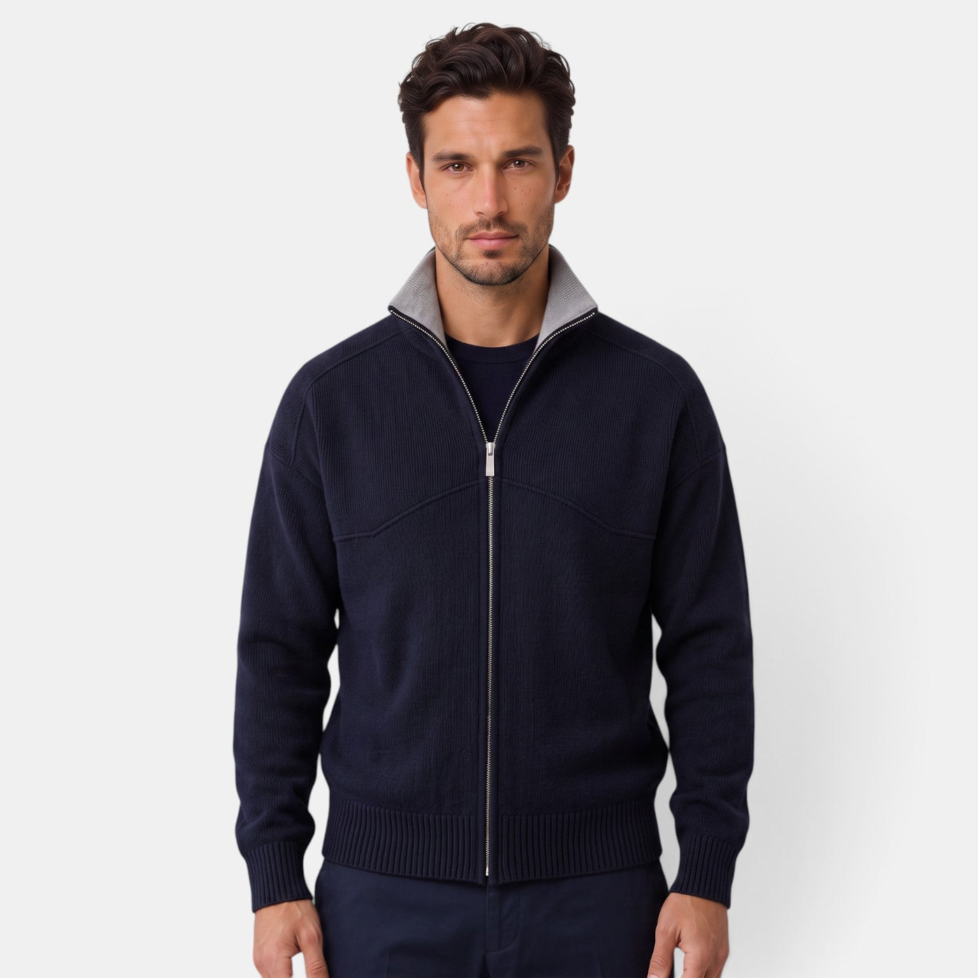 Chaqueta Punto Hombre Cremallera