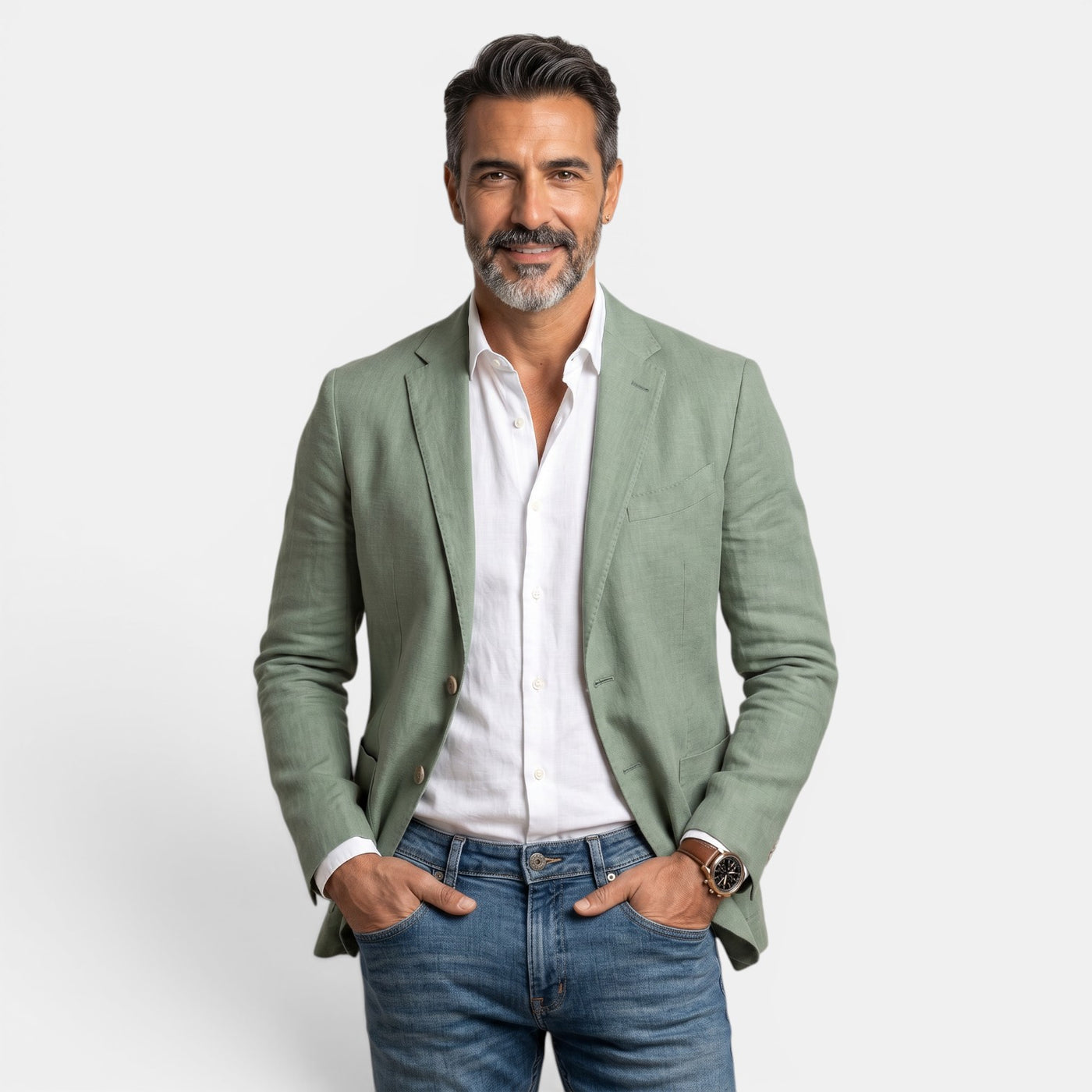 Men's Premium Slim Fit Blazer - Lightweight Elegant Jacket with Classic Lapel