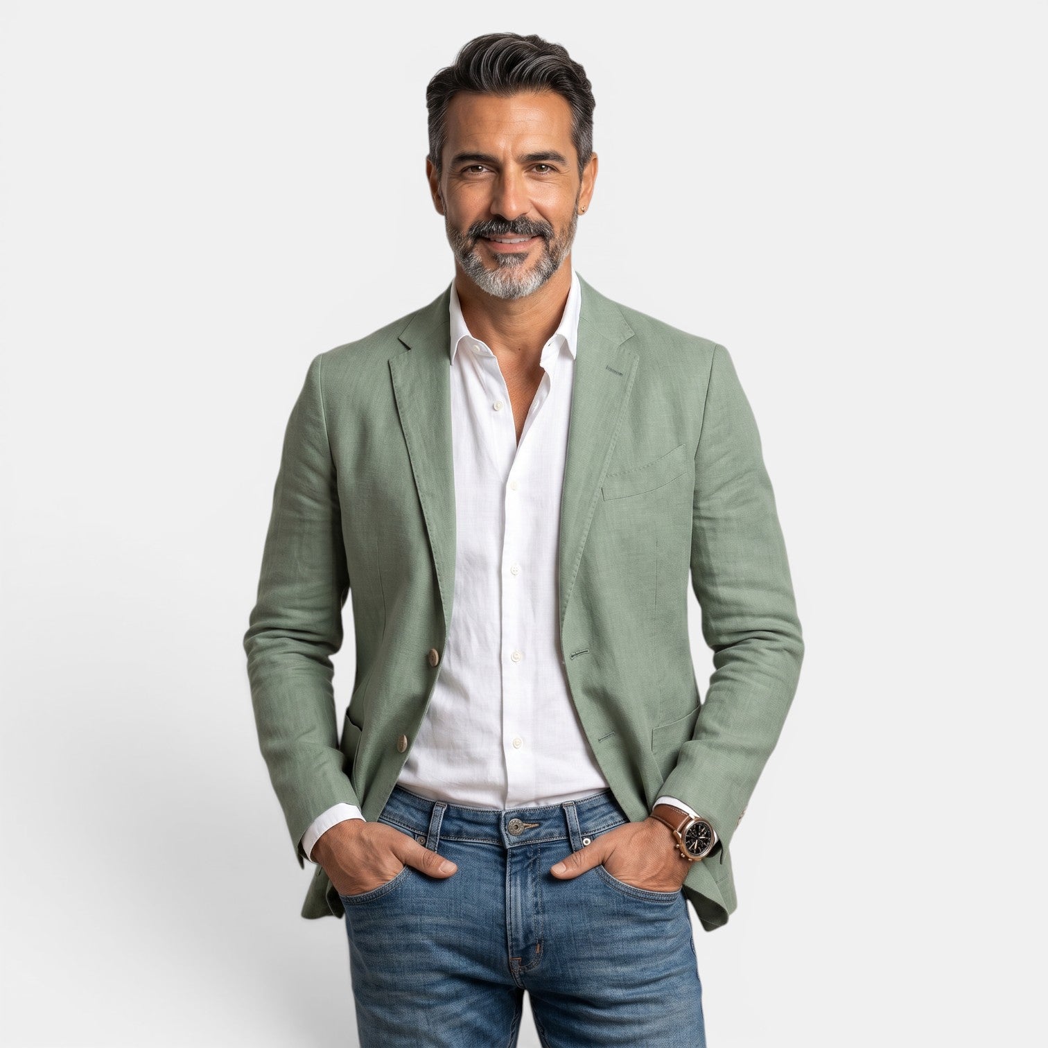 Men's Premium Slim Fit Blazer - Lightweight Elegant Jacket with Classic Lapel