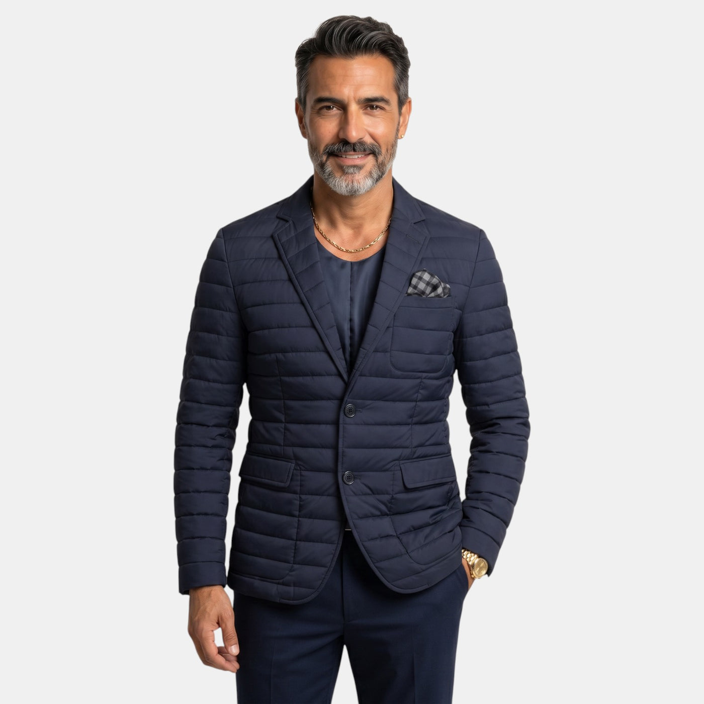 Men's Premium Quilted Blazer - Lightweight Cotton Jacket for Autumn and Winter