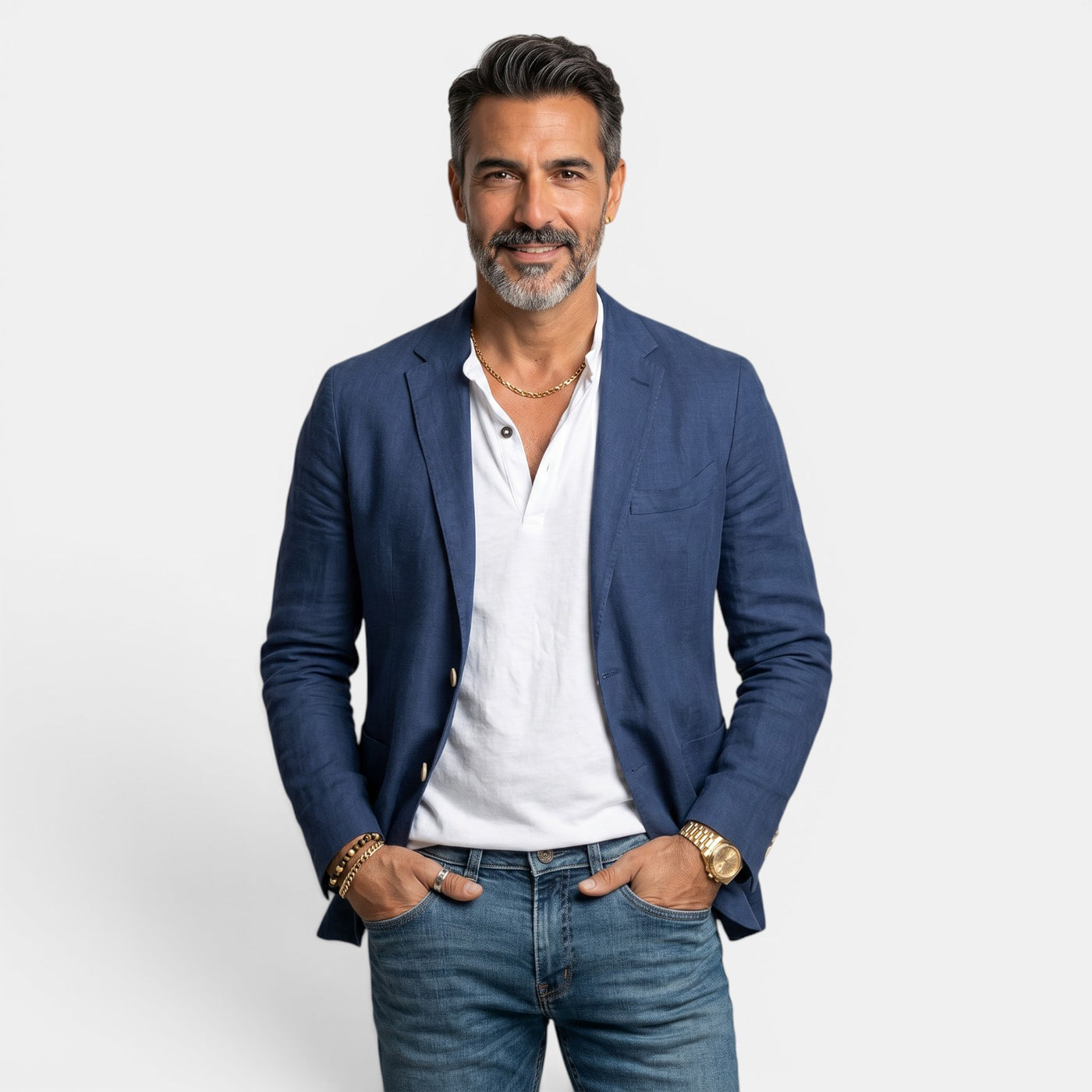 Men's Premium Slim Fit Blazer - Lightweight Elegant Jacket with Classic Lapel