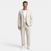 Men's Premium Linen Suit – Elegant Blazer and Pants Set for Summer