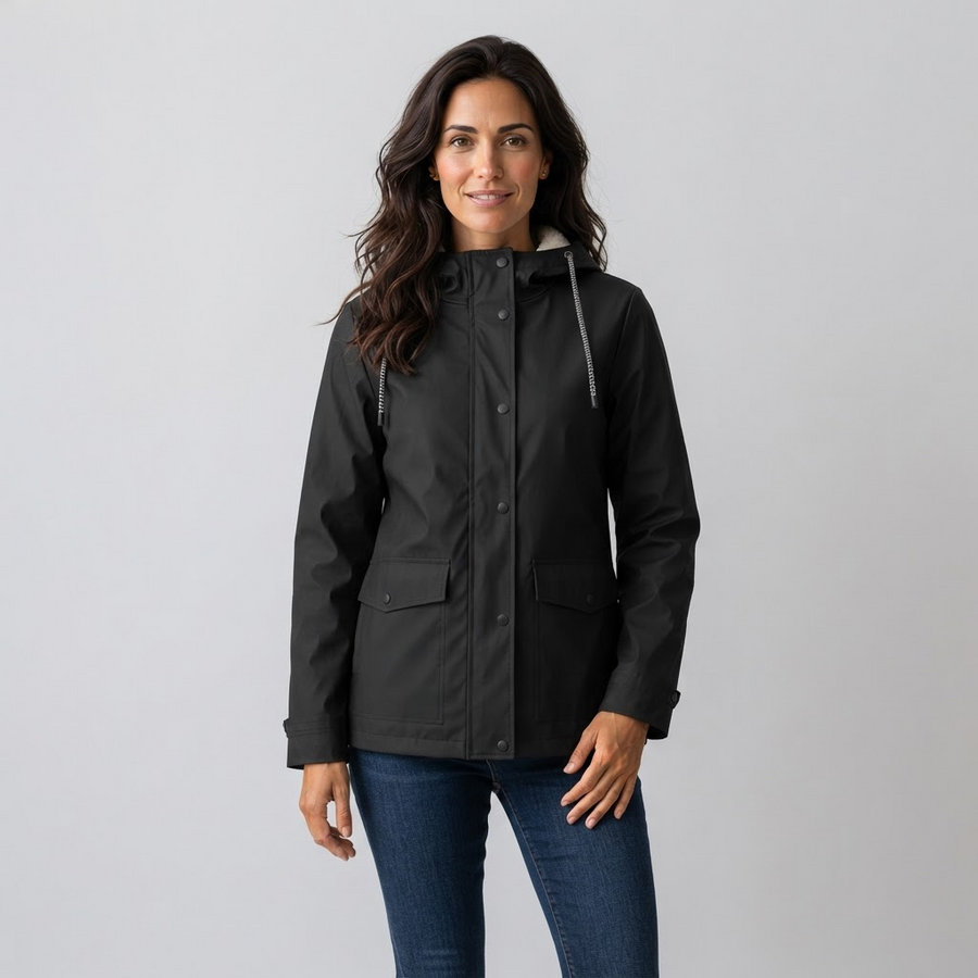 Chaqueta Outdoor Mujer Impermeable con Forro Polar y Capucha