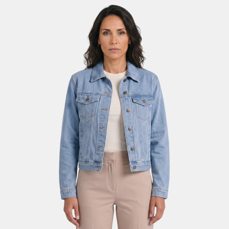 Chaqueta Vaquera Mujer Premium – Corte Recto Clásico