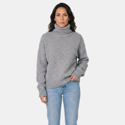 Jersey de Cuello Alto Mujer Premium – 100% Cashmere Elegante