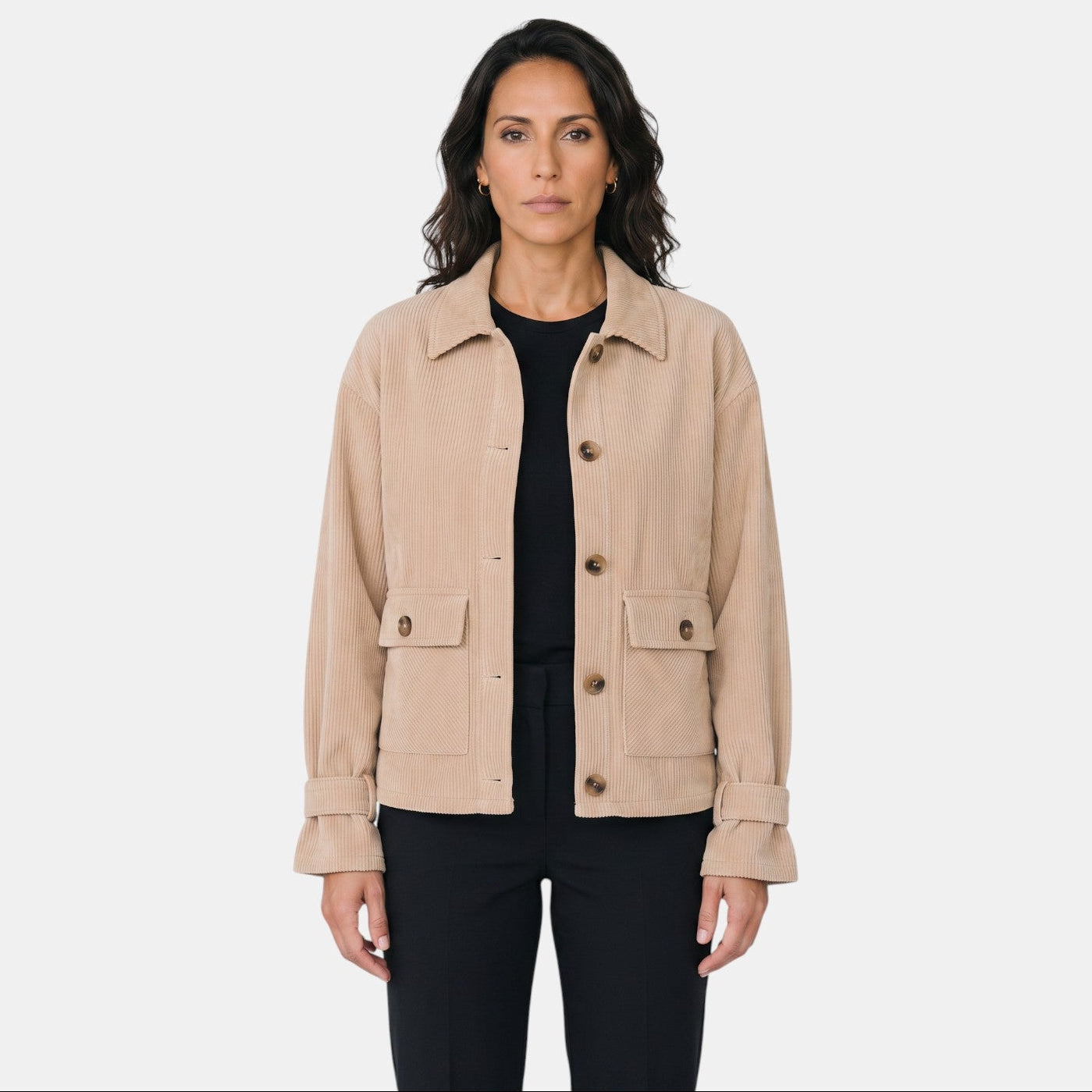 Chaqueta Corta de Pana Mujer Premium