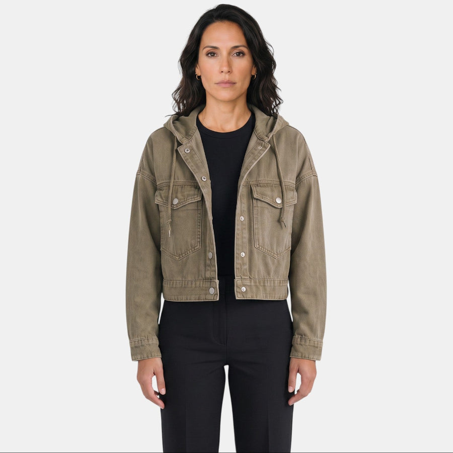 Chaqueta Vaquera Mujer Premium con Capucha