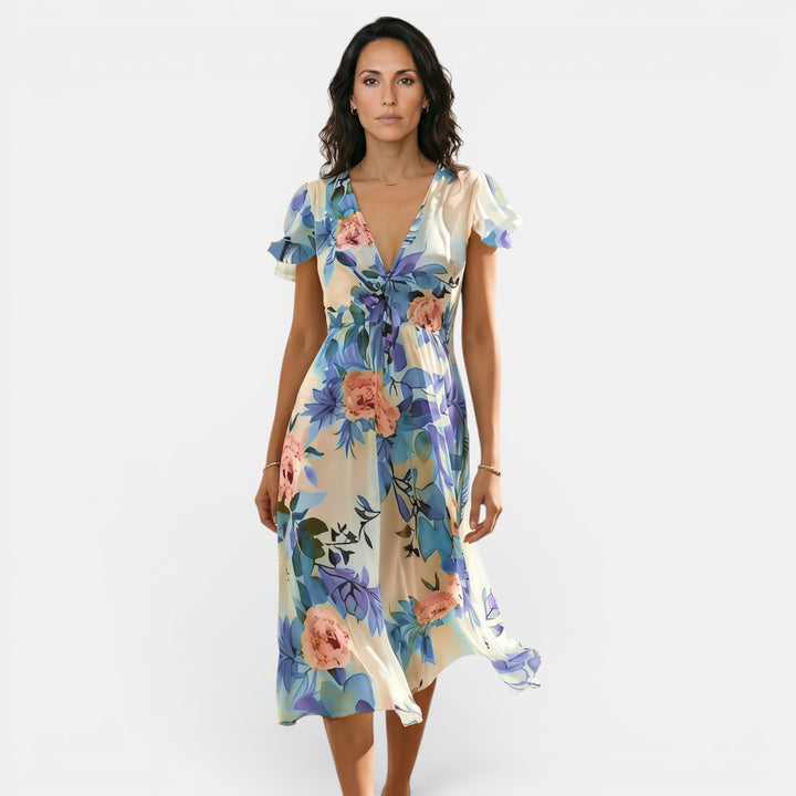Vestido Midi Boho Floral Mujer