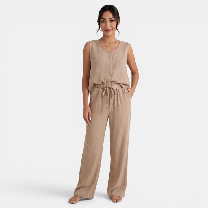 Conjunto Mujer Verano 2 Piezas Sin Mangas