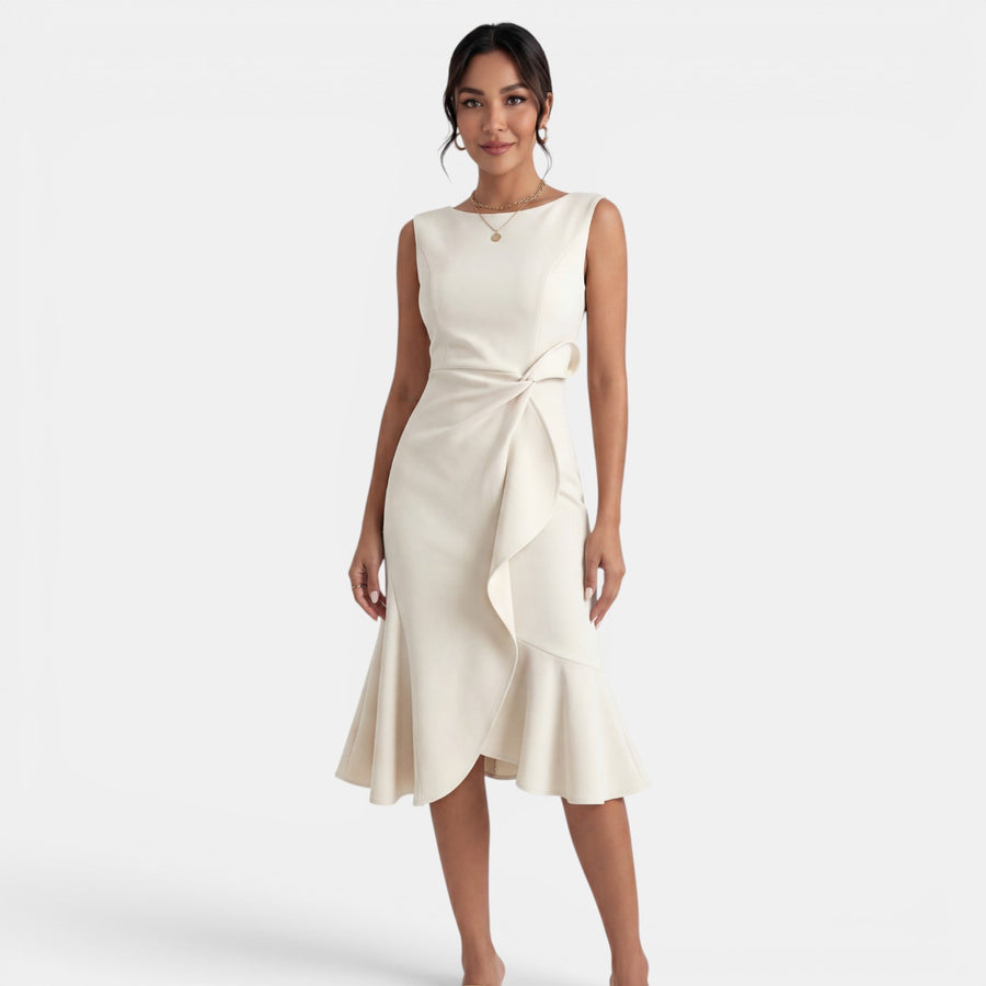 Vestido Midi Mujer Entallado Elegante