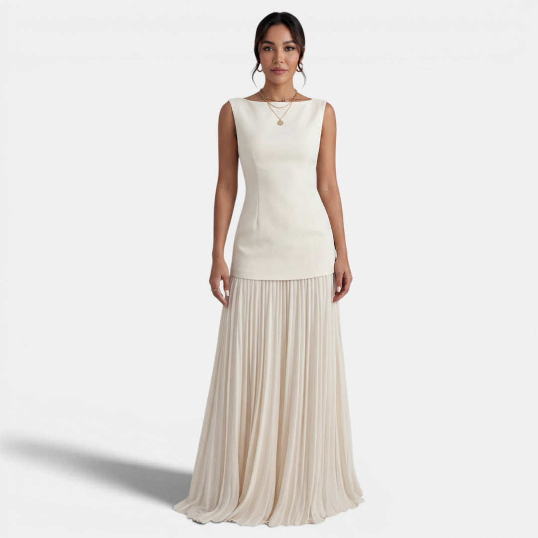 Conjunto Mujer 2 Piezas Vestido Plisado