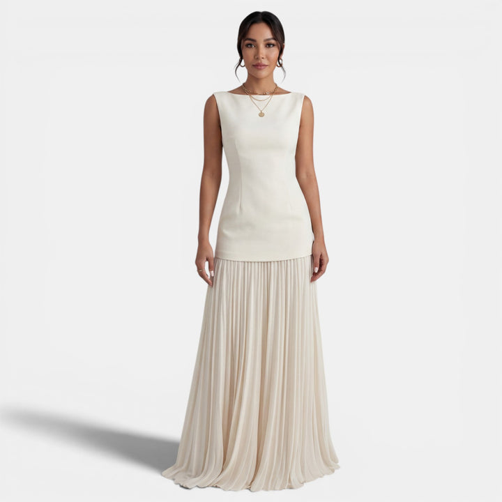 Conjunto Mujer 2 Piezas Vestido Plisado