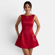 Women's Open-Back Short Dress