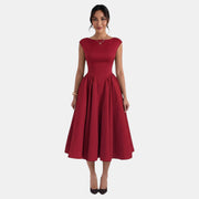Vestido Midi Mujer Espalda Abierta