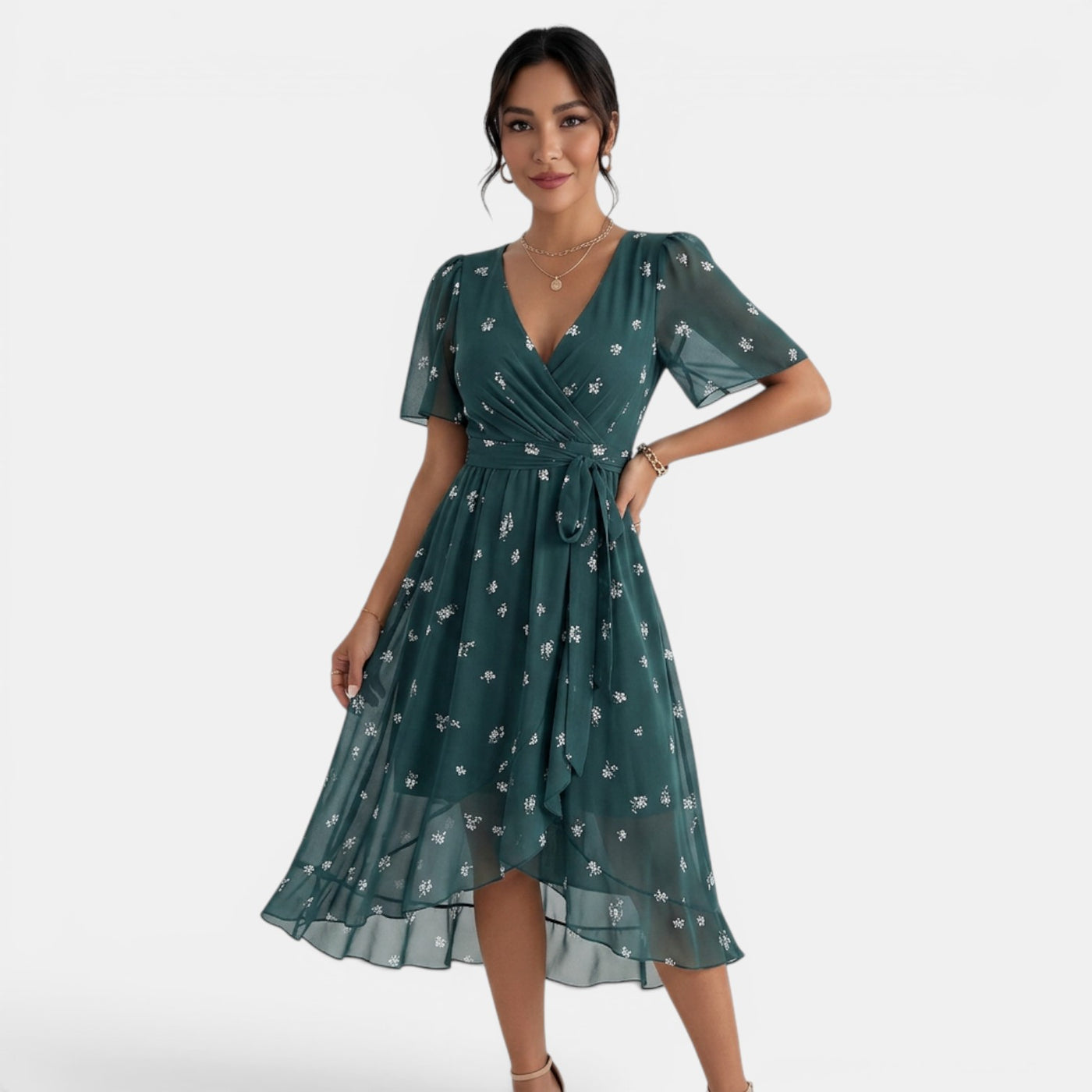 Women's Summer Floral Midi Dress