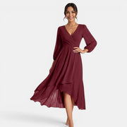 Vestido Midi Mujer Escote V