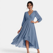 Vestido Midi Mujer Escote V