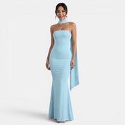Women's Halter Neck Long Party Dress