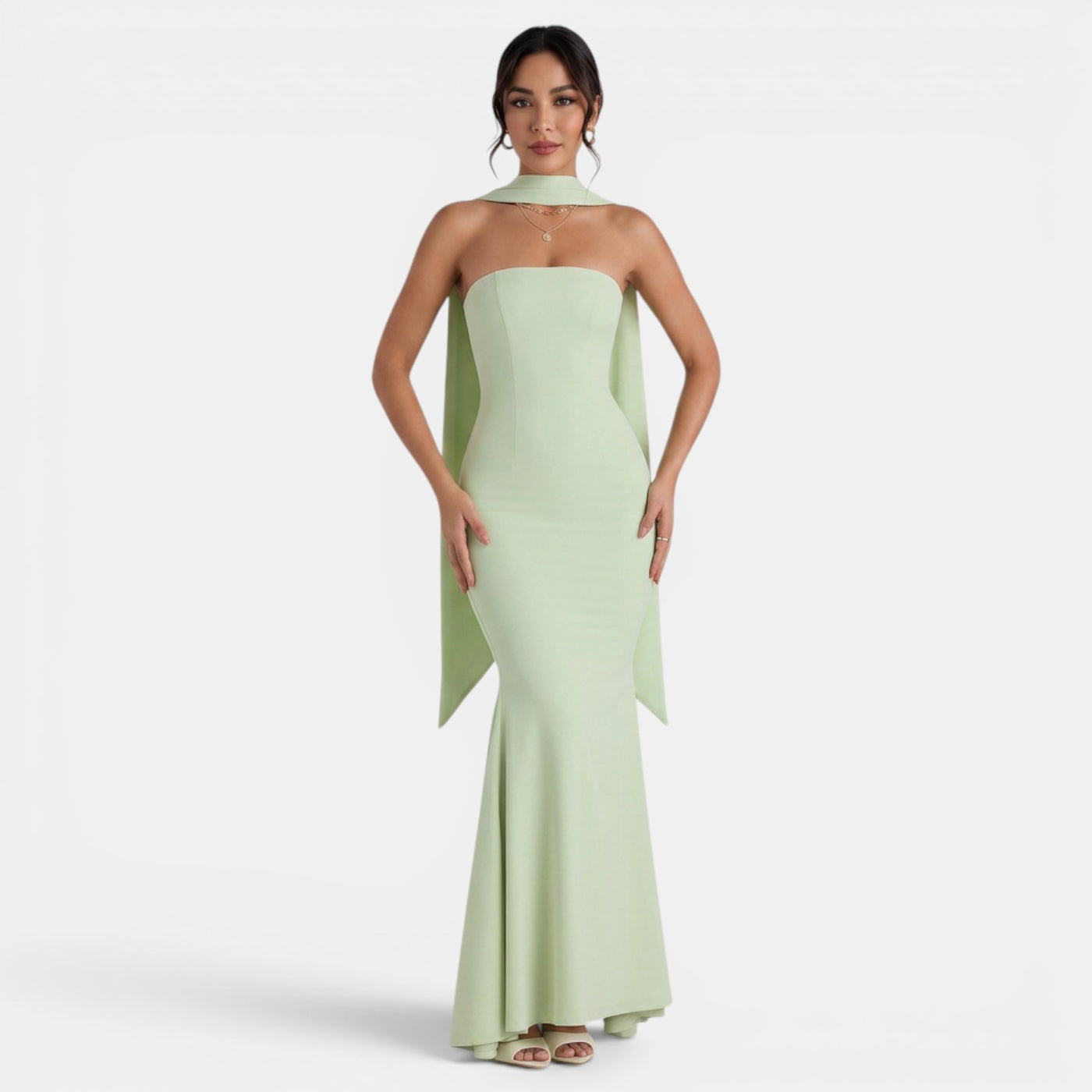 Women's Halter Neck Long Party Dress